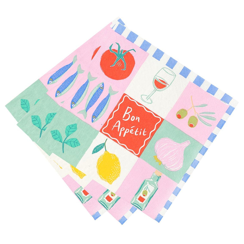 Talking Tables Bon Appetit Recycled Paper Napkins