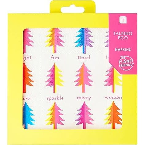 Talking Tables Bright Christmas Tree Napkins