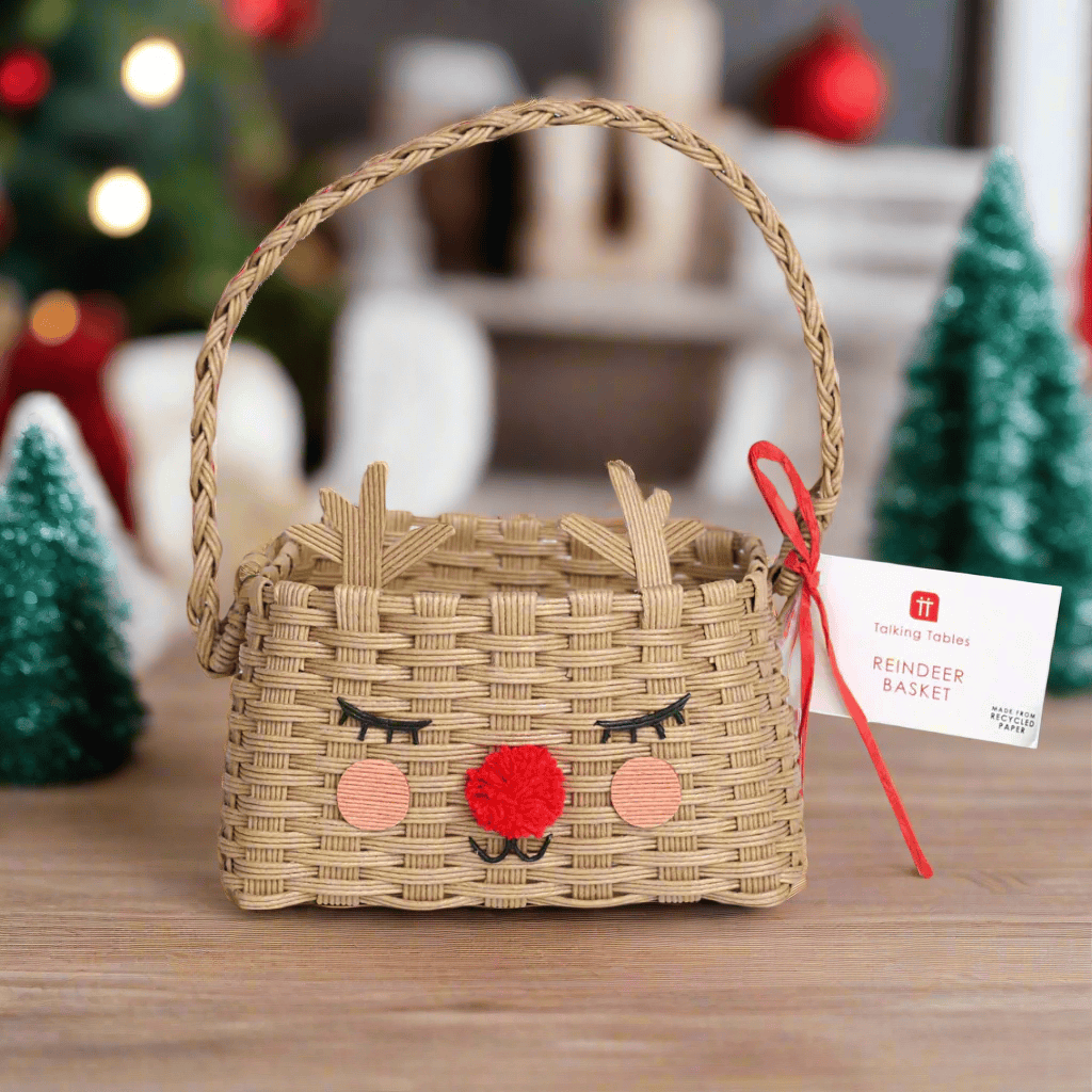 Talking Tables Christmas Recycled Reindeer Shaped Basket