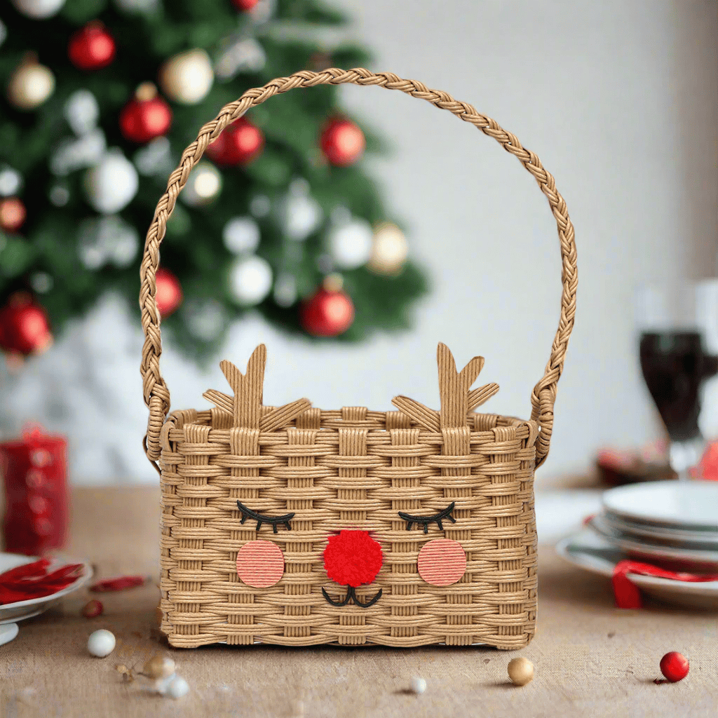 Talking Tables Christmas Recycled Reindeer Shaped Basket