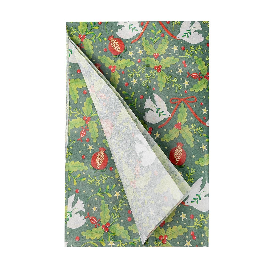 Talking Tables Folklore Green Christmas Tissue Paper - 4 Sheets