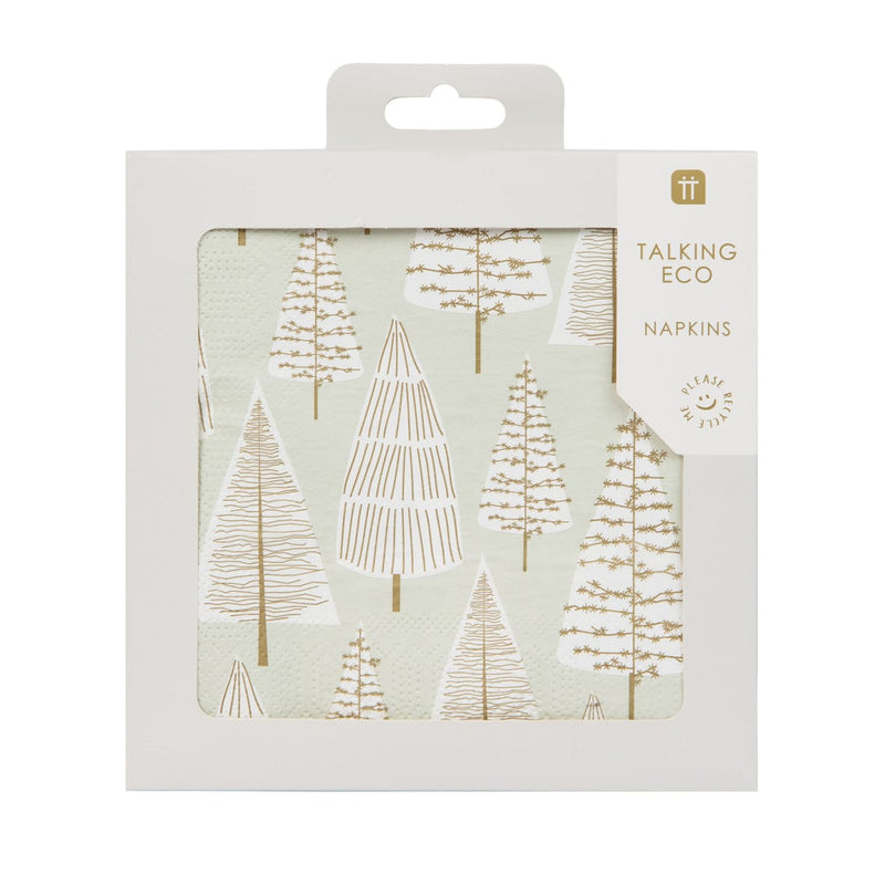 Talking Tables Gold Christmas Tree Napkins