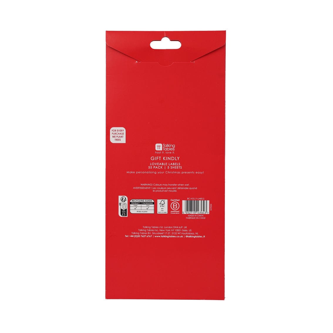 Talking Tables Holly Christmas Stickers