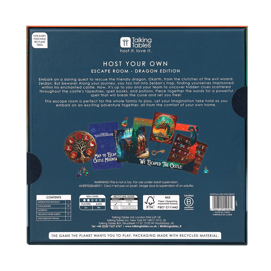 Talking Tables Host Your Own Family Escape Room Game Dragon Edition