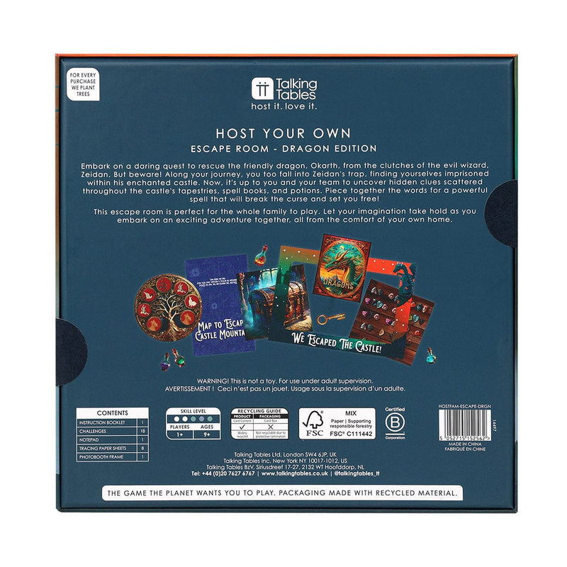 Talking Tables Host Your Own Family Escape Room Game Dragon Edition