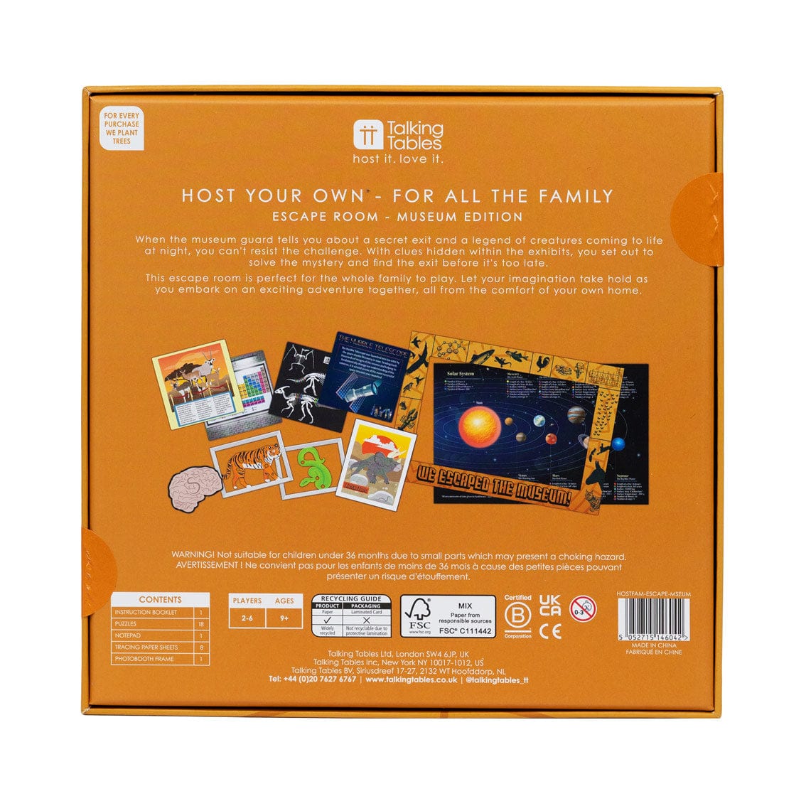 Talking Tables Host Your Own Family Escape Room - Museum Edition
