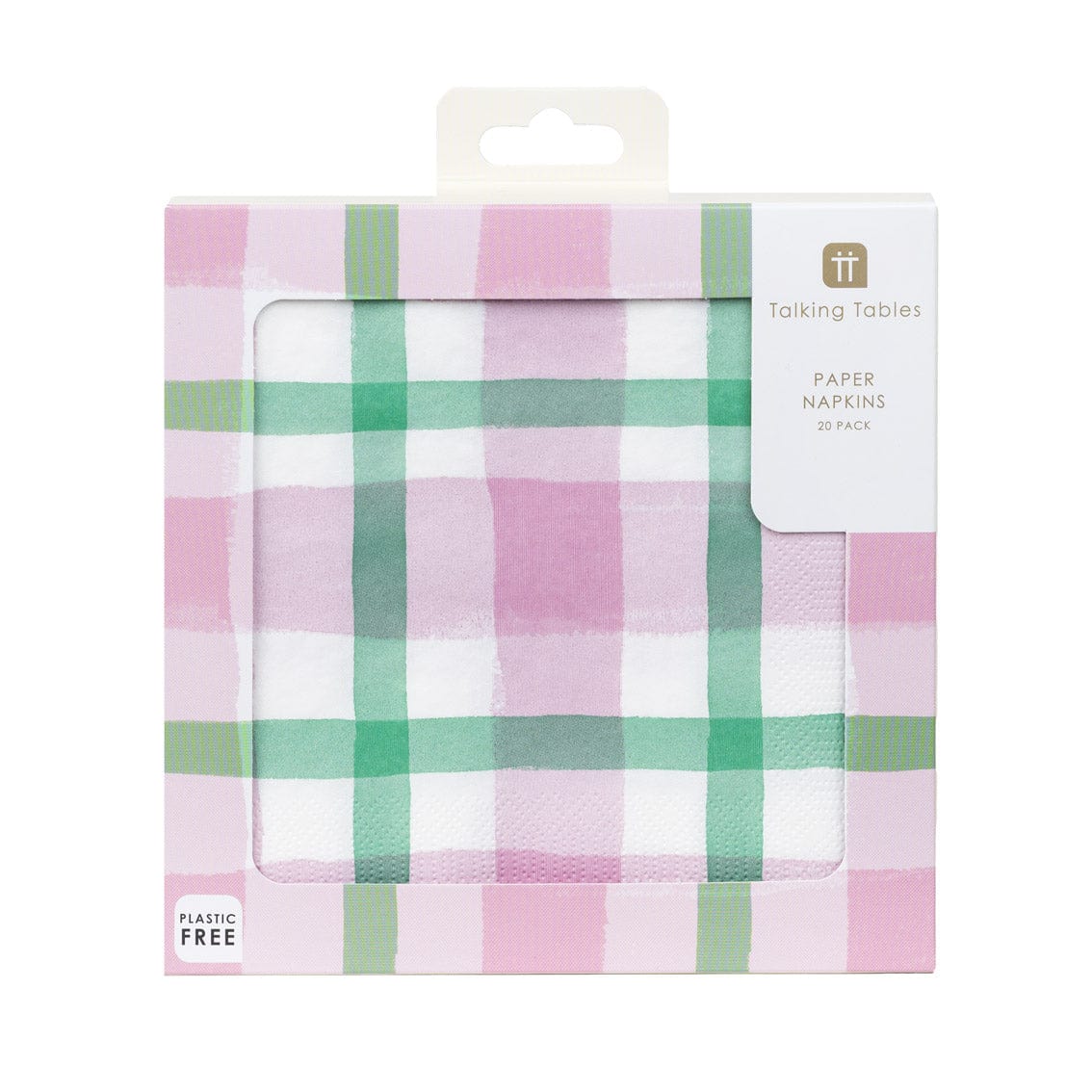Talking Tables Lilac & Green Gingham Paper Napkins