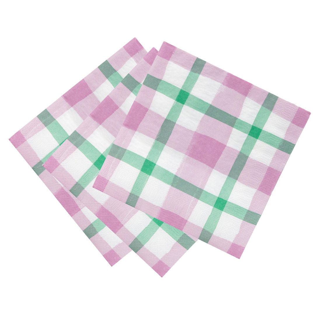 Talking Tables Lilac & Green Gingham Paper Napkins