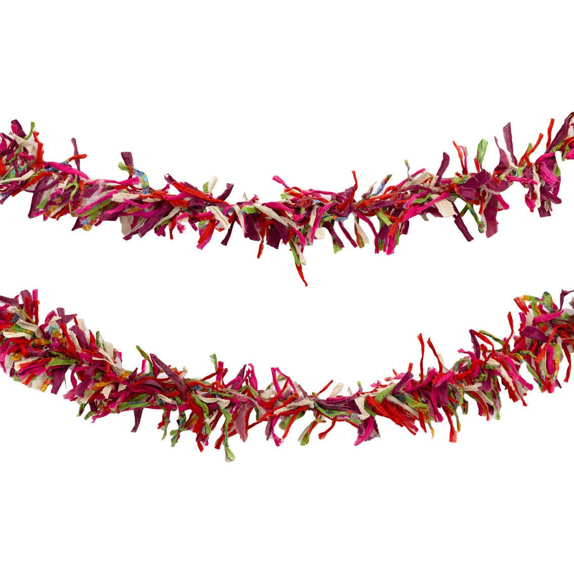 Talking Tables Multicoloured Upcycled Fabric Tinsel