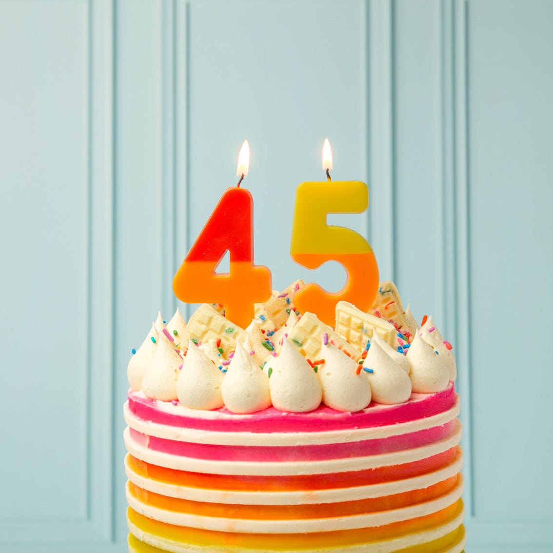Talking Tables Number Candle - 4 (Orange & Red)