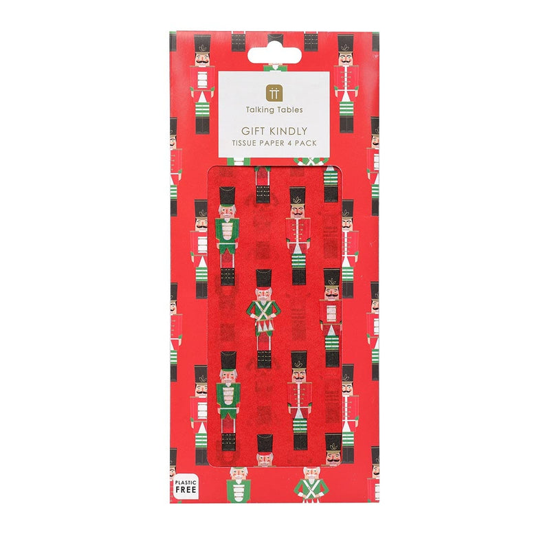 Talking Tables Nutcracker Red Christmas Tissue Paper - 4 Sheets