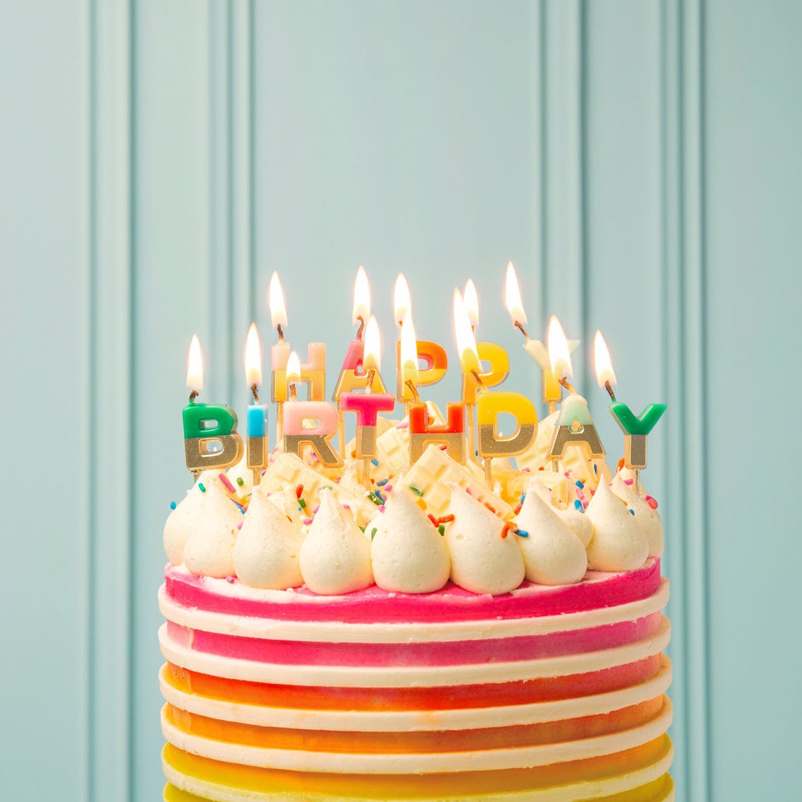 Talking Tables Rainbow 'Happy Birthday' Candles