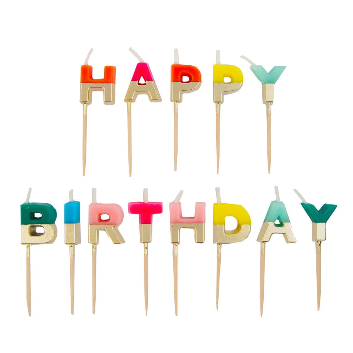 Talking Tables Rainbow 'Happy Birthday' Candles