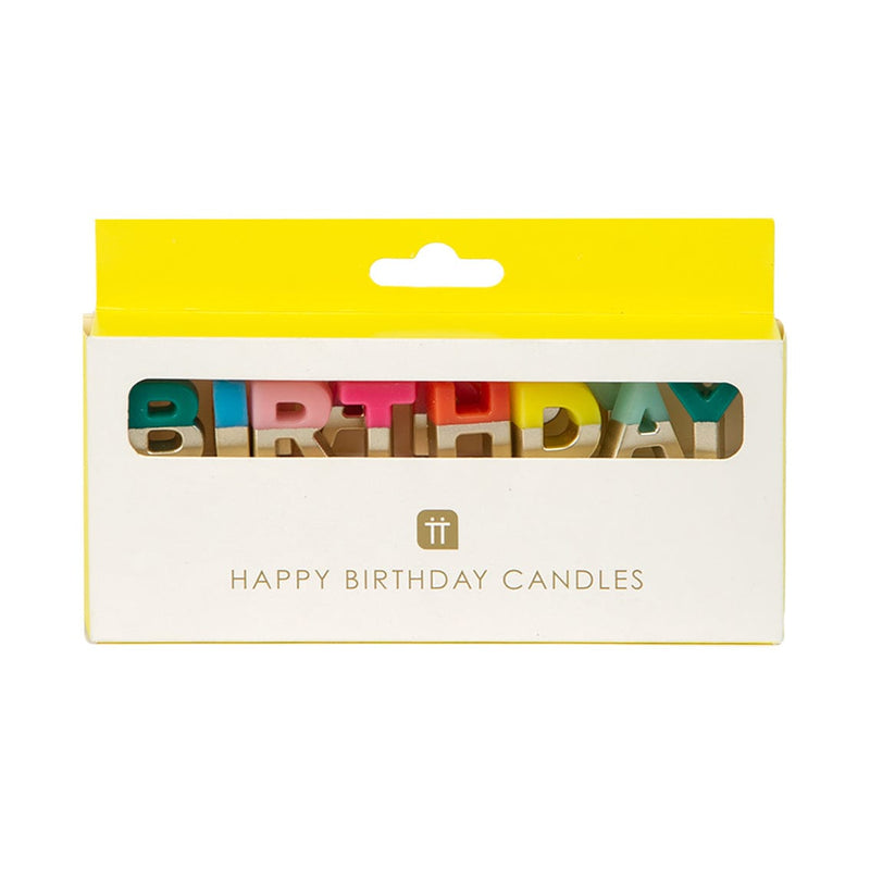 Talking Tables Rainbow 'Happy Birthday' Candles