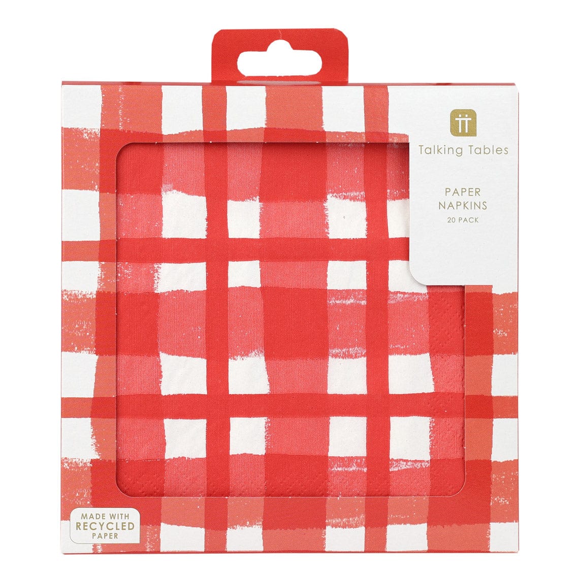 Talking Tables Red & White Check Napkins