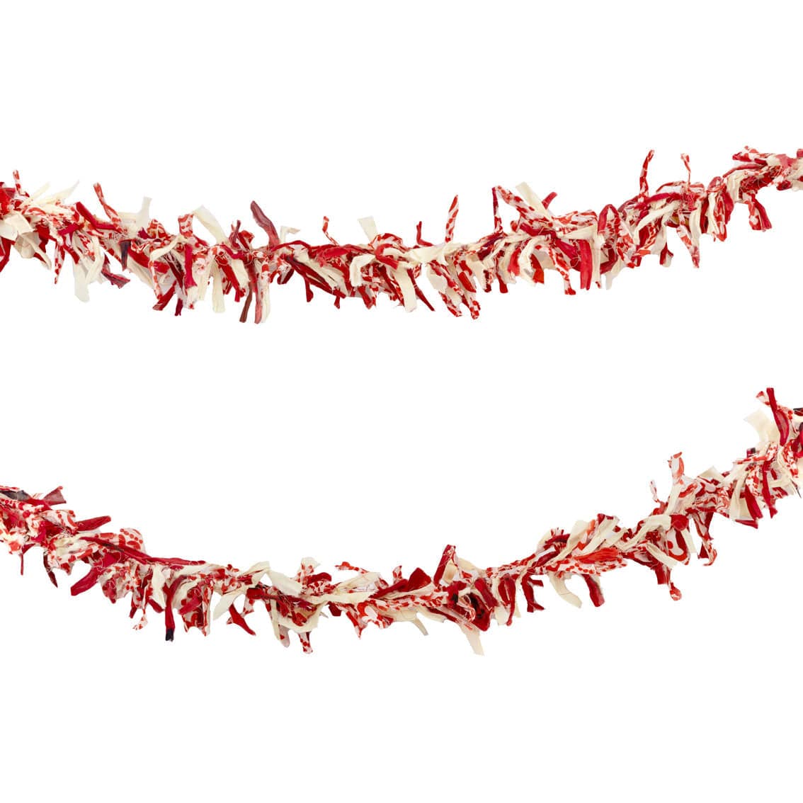 Talking Tables Twilight Red & White Upcycled Fabric Tinsel