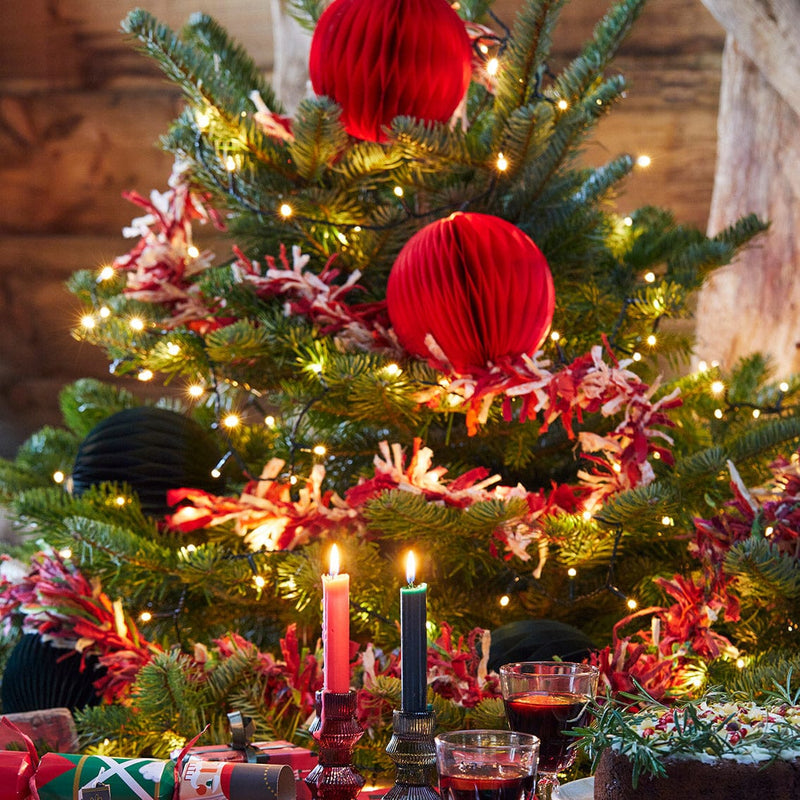 Talking Tables Twilight Red & White Upcycled Fabric Tinsel