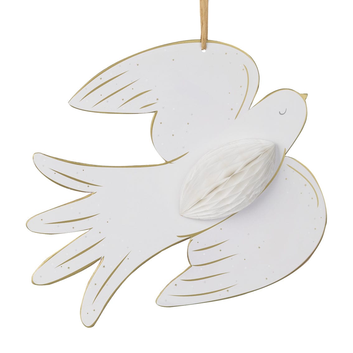 Talking Tables White Dove Honeycomb Hanging Decorations - 3 Pack