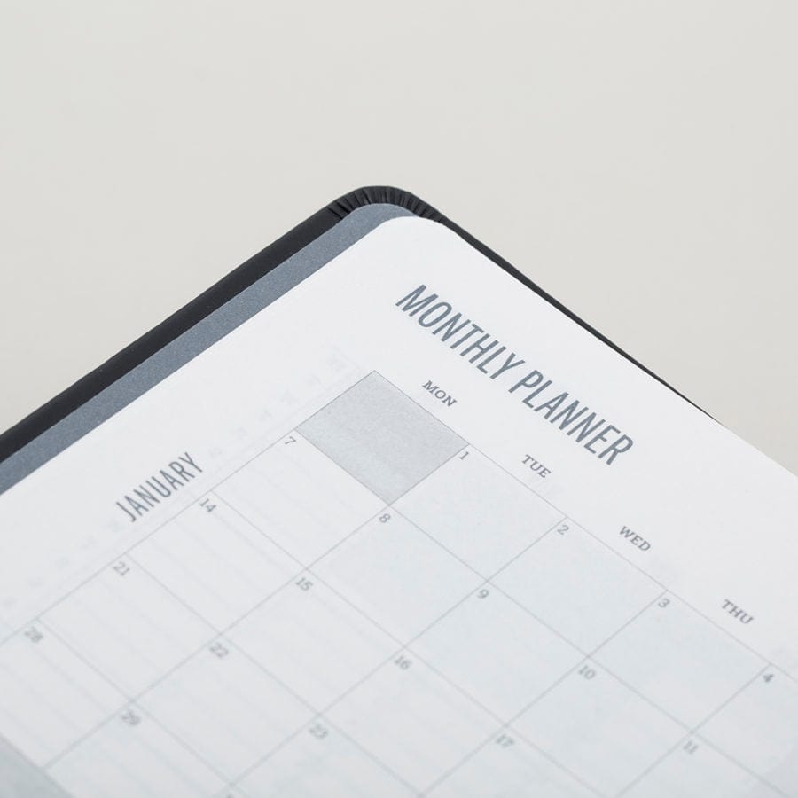 Tangible Stationery Black Day to a Page Diary