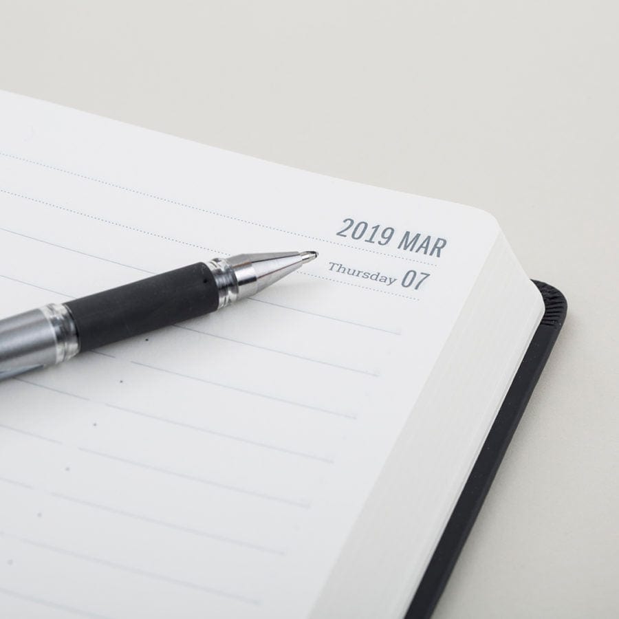 Tangible Stationery Black Day to a Page Diary