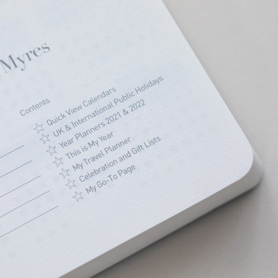 Tangible Stationery Gold Fern A6 Diary