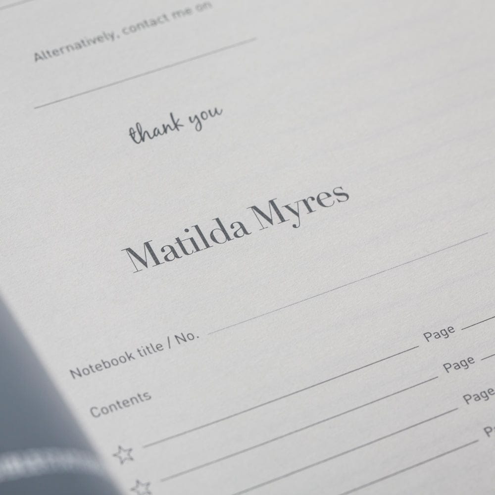Tangible Stationery Matilda Myres Rose Gold Lined Notebook