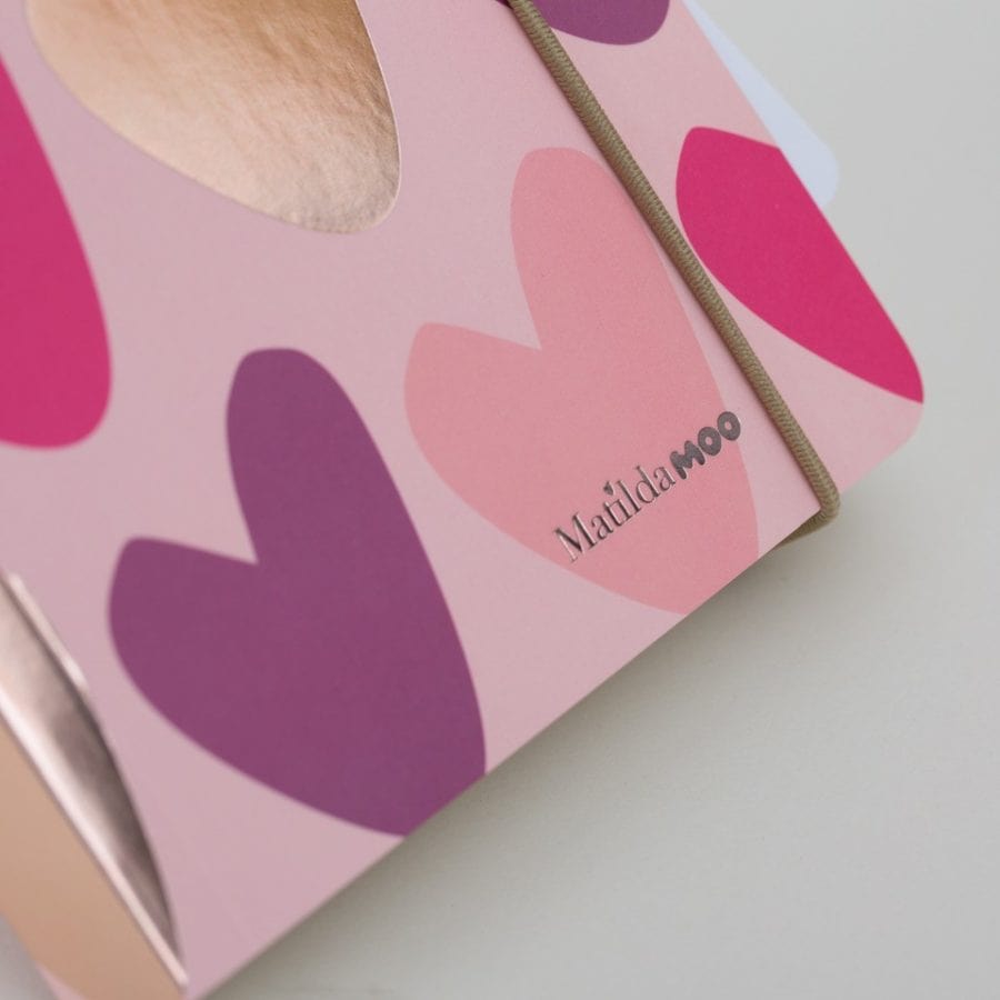 Tangible Stationery Pink Heart Day a Page Diary