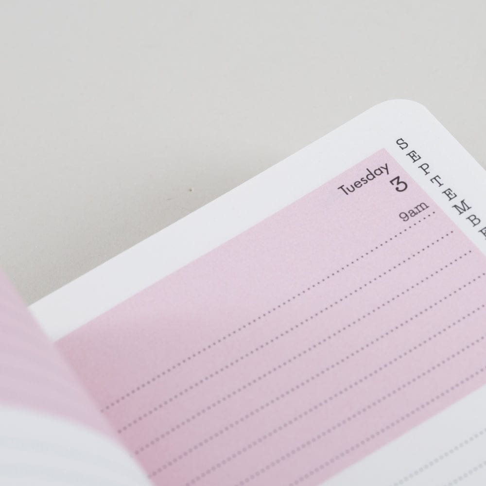 Tangible Stationery Pink Heart Day a Page Diary
