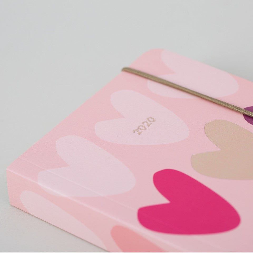 Tangible Stationery Pink Heart Day a Page Diary