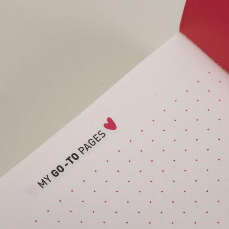 Tangible Stationery Pink Heart Day a Page Diary