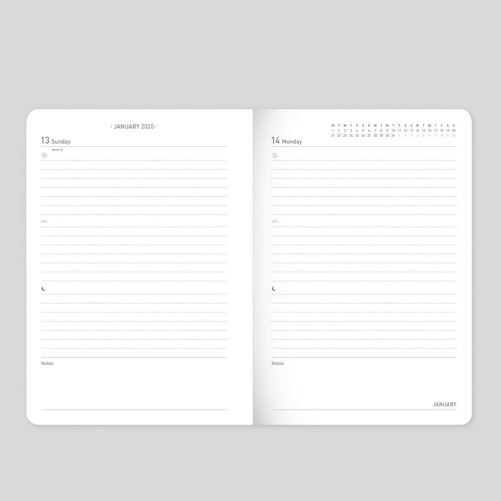 Tangible Stationery Teal Gold Thistle Day a Page Diary