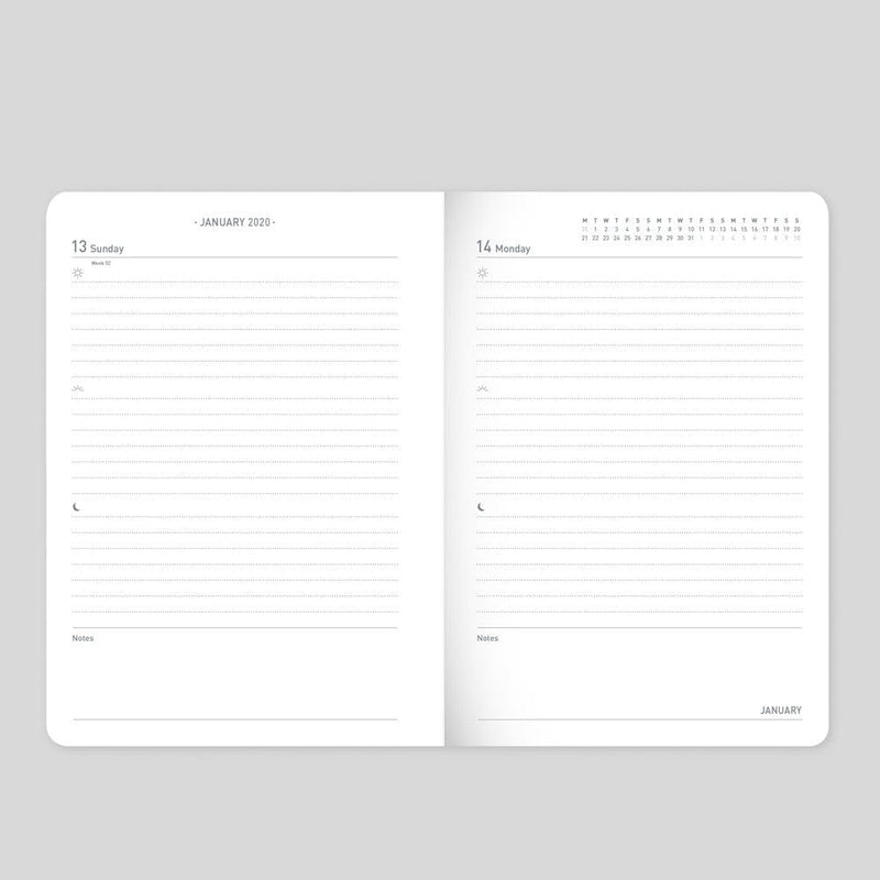 Tangible Stationery Teal Gold Thistle Day a Page Diary