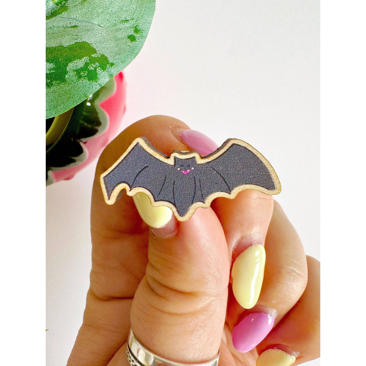 The Happy Badger Bat Pin Badge