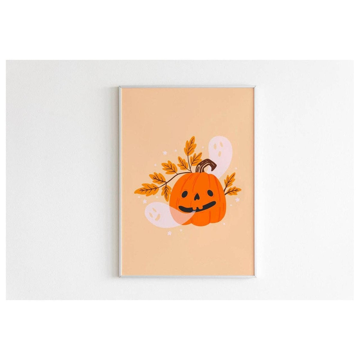 The Happy Badger Halloween Pumpkin Print