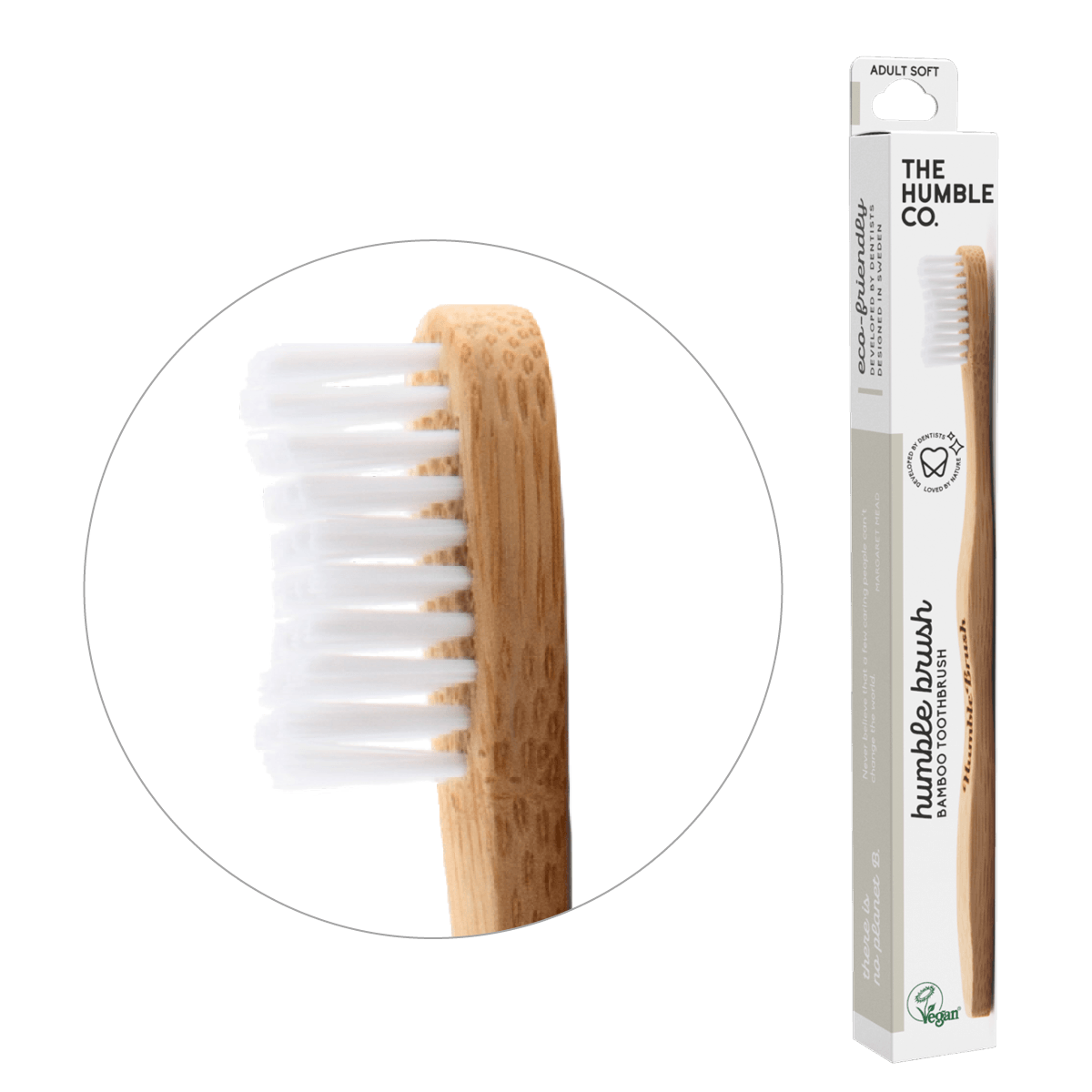 The Humble Co. white Adult Soft Toothbrush