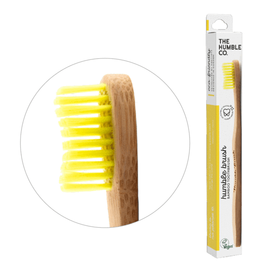 The Humble Co. yellow Adult Medium Toothbrush