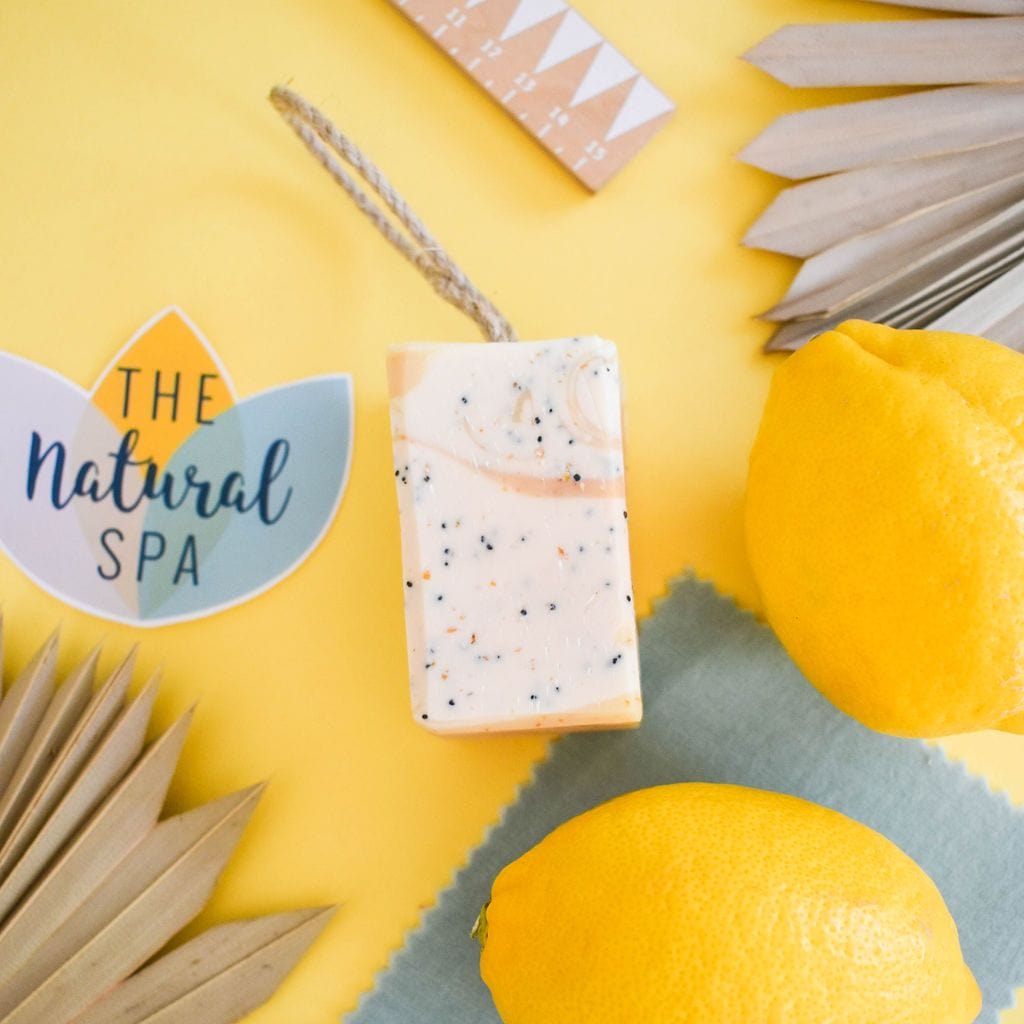 The Natural Spa Lemon Sorbet Soap on a Rope