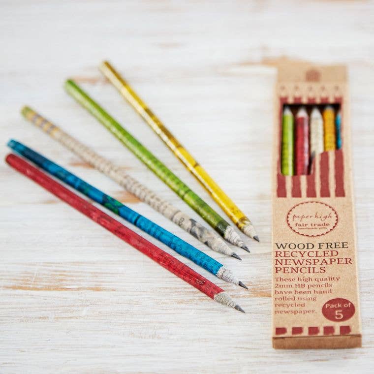 The Paper High Gift Company Limited Recycled Newspaper Pencil Set