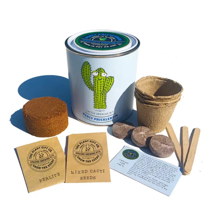 The Plant Gift Co. Percy Pricklebum. Grow Your Own Cacti Kit