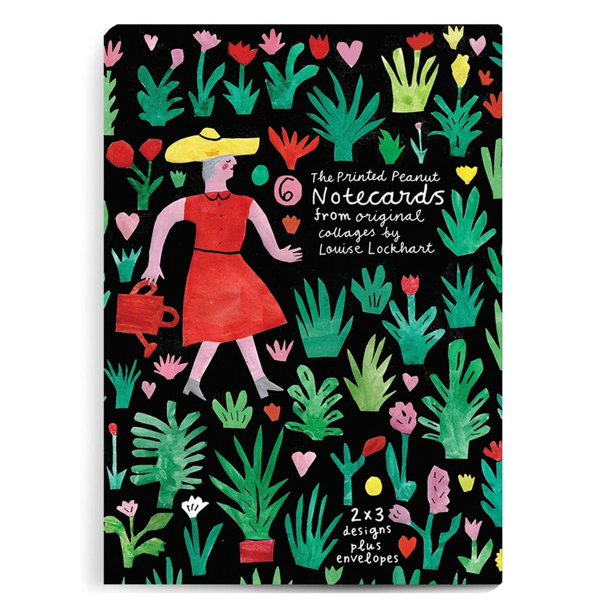 The Printed Peanut Black Collage Notecard Pack