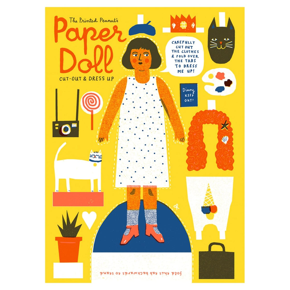 The Printed Peanut Cut Out and Dress Up Paper Doll