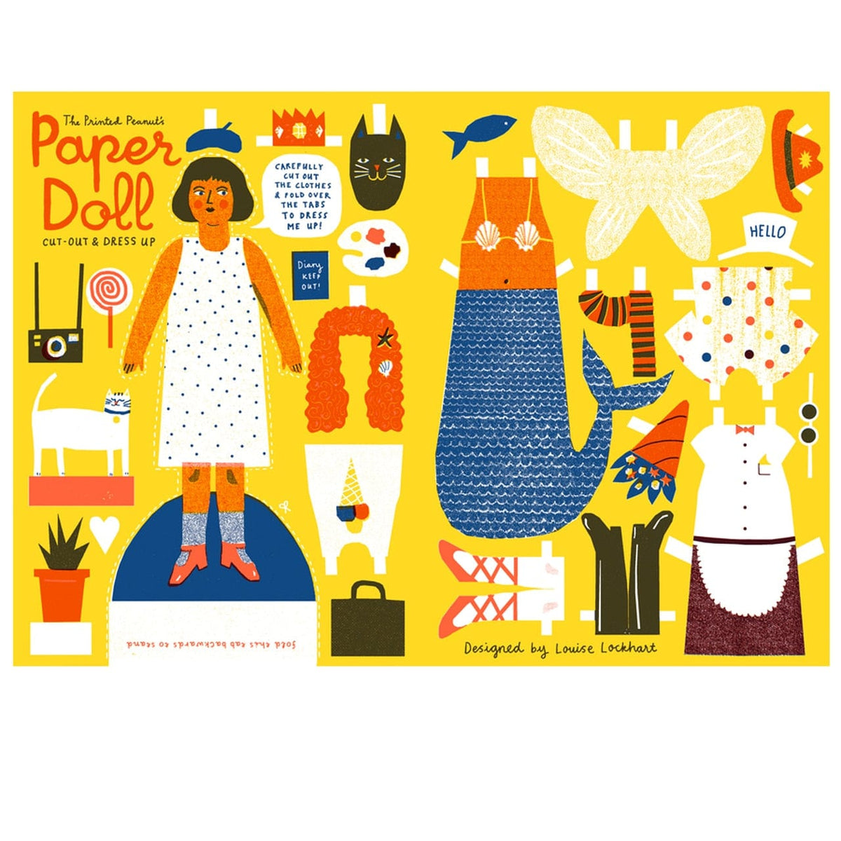 The Printed Peanut Cut Out and Dress Up Paper Doll