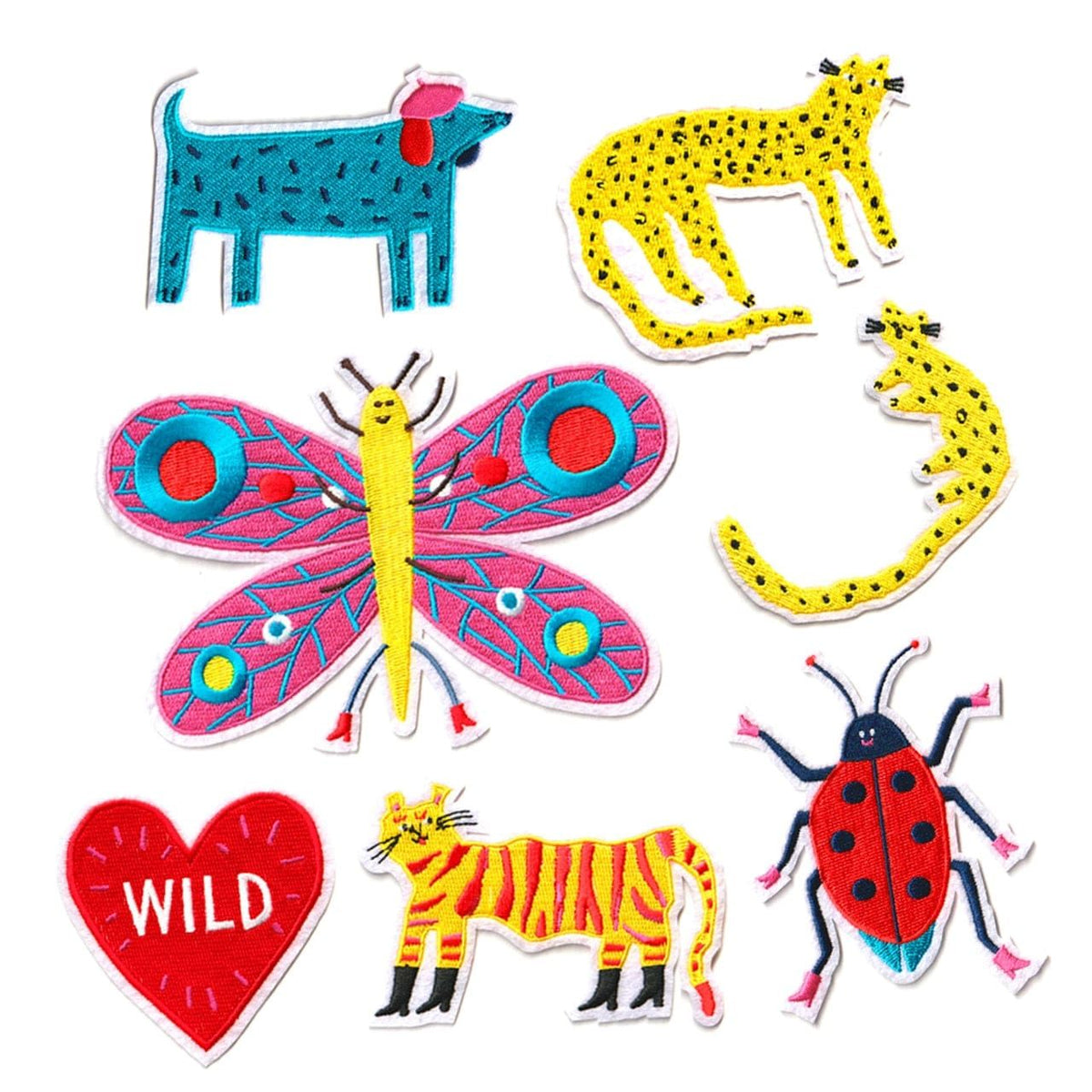 The Printed Peanut Iron on Embroidered Animal Patch