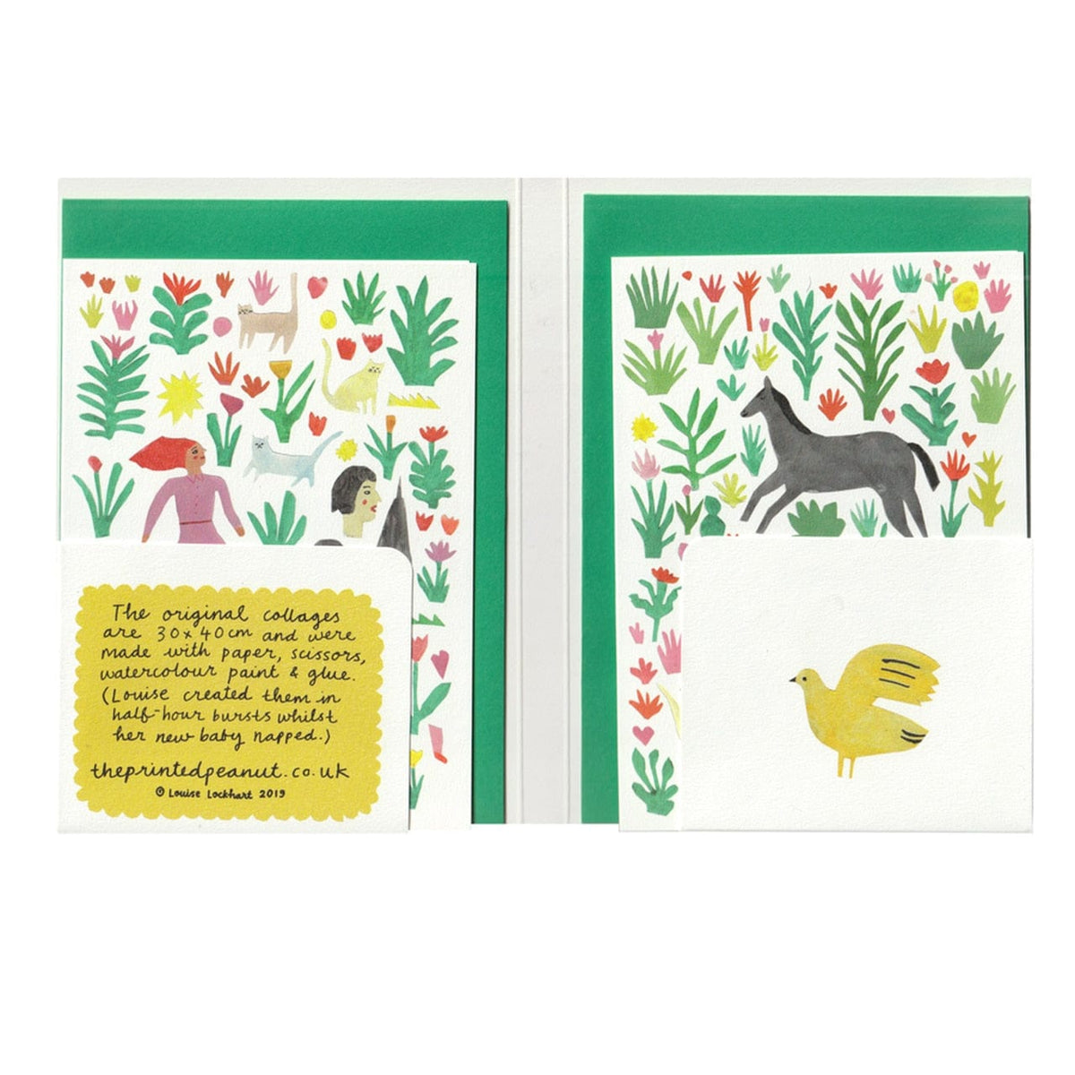 The Printed Peanut White Collage Notecard Pack