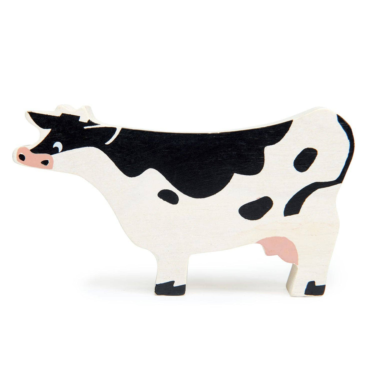 ThreadBear Design UK/EU Tender Leaf Wooden Farmyard Cow Toy for Kids