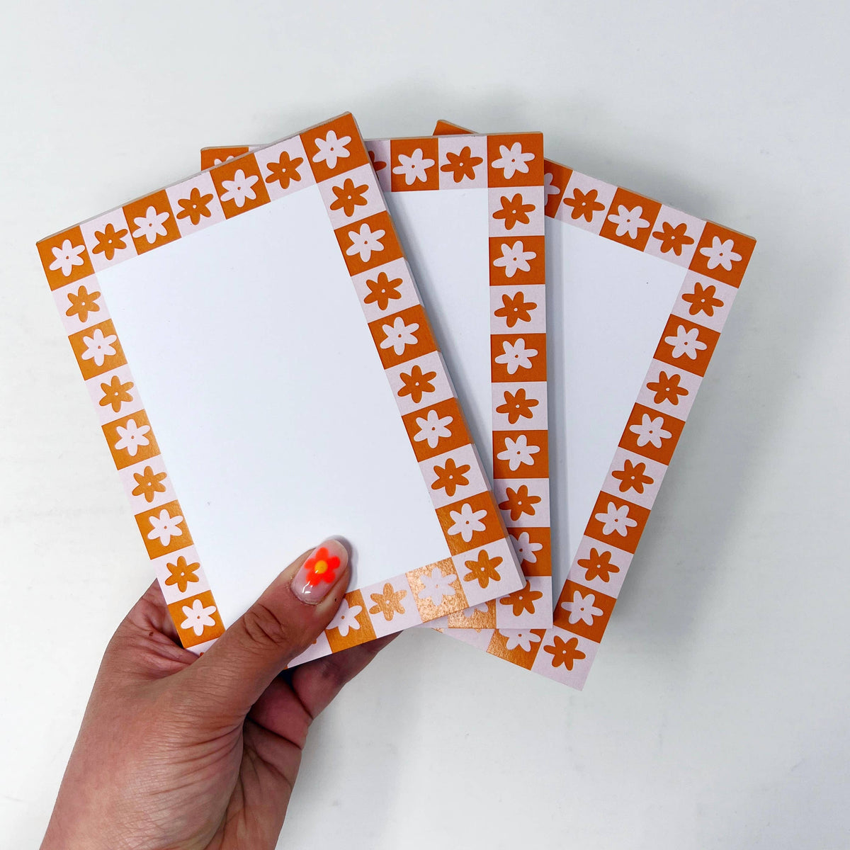 Xoxo Designs by Ruth A6 Colourful Orange Flower Notepad