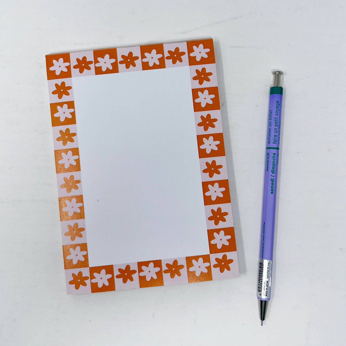 Xoxo Designs by Ruth A6 Colourful Orange Flower Notepad